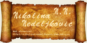 Nikolina Nedeljković vizit kartica